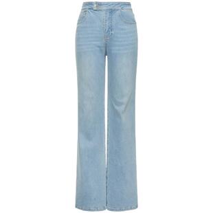 宝姿PORTSPURE女装舒适显瘦高腰微喇牛仔裤