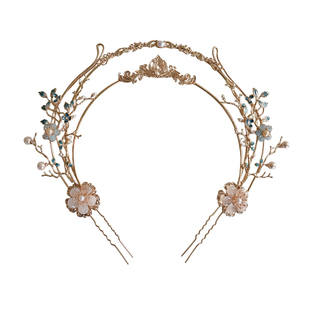 清月鹿鸣原创【幽兰冰蝶】古风神女圣母发冠发饰发簪额饰汉服配饰