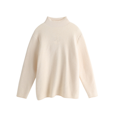 万人加购加绒半高领针织衫
