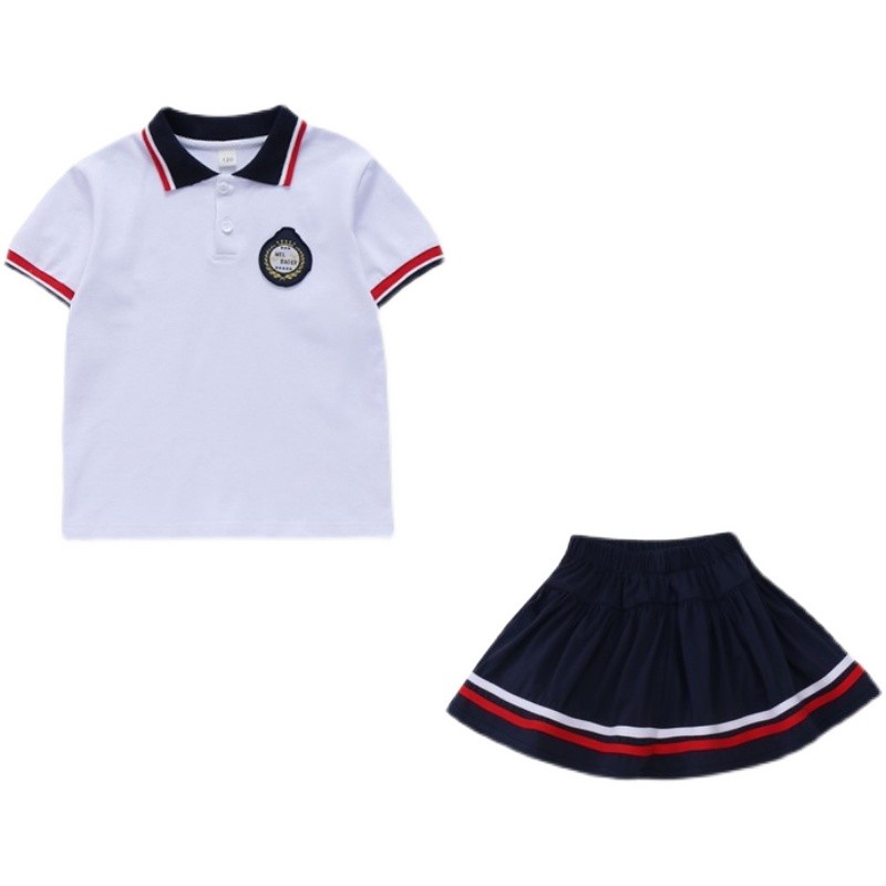 幼儿园园服夏季短袖学院风运动服校服男女童装韩版套装小学生班服