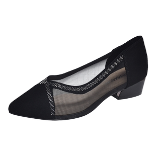 网纱透气镂空凉鞋女士单鞋百搭不累脚夏季软皮包头气质软底时尚鞋