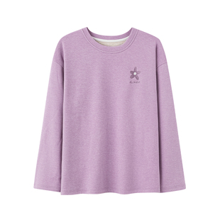 德绒睡衣女秋冬季加厚单件上衣秋冬外穿长袖家居服纯色高级感单衣