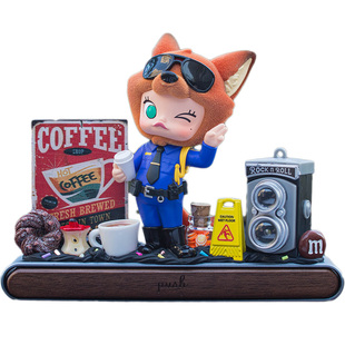 泡泡玛特疯狂动物城临时停车号码牌迪士尼汽车中控台摆件挪车电话