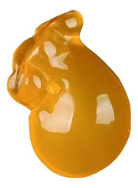 冰种黄玉髓小钱袋粉色玛瑙吊坠