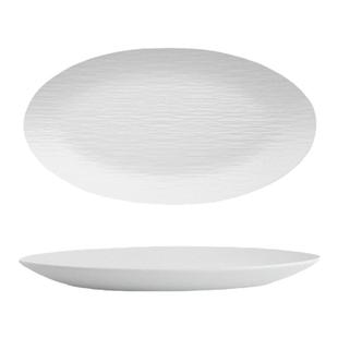 简约石纹陶瓷盘子椭圆鱼盘大号蒸鱼盘家用精致菜盘釉下彩耐高温