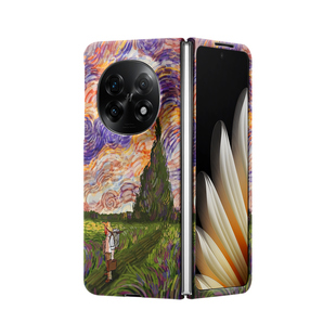 梵高傍晚时分适用于OPPOFindN5手机壳新款个性创意oppoFindN3保护套磁吸折叠屏OPPOFINDN3FLIP外壳磨砂高级感