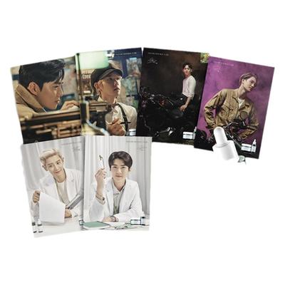 EXO小卡画册韩国自然乐园明星周边世勋灿烈伯贤 KAI画报 贴纸卡纸