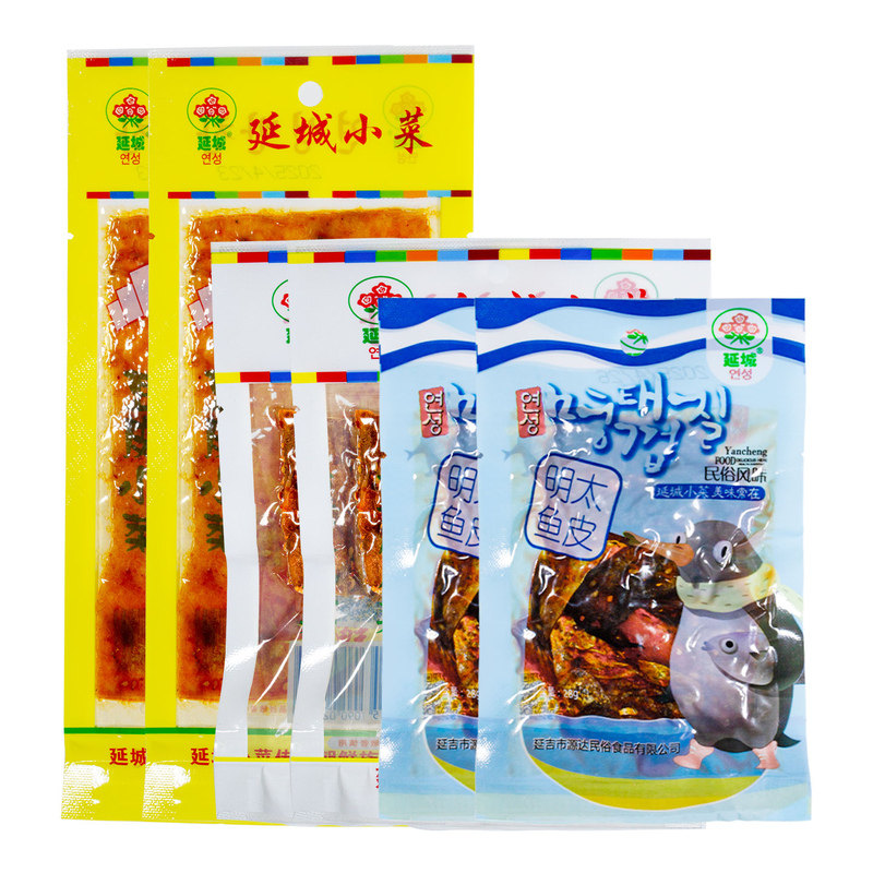 【鲜族风味】延城明太鱼皮延边豆皮老式大辣片辣条甜辣味开袋即食