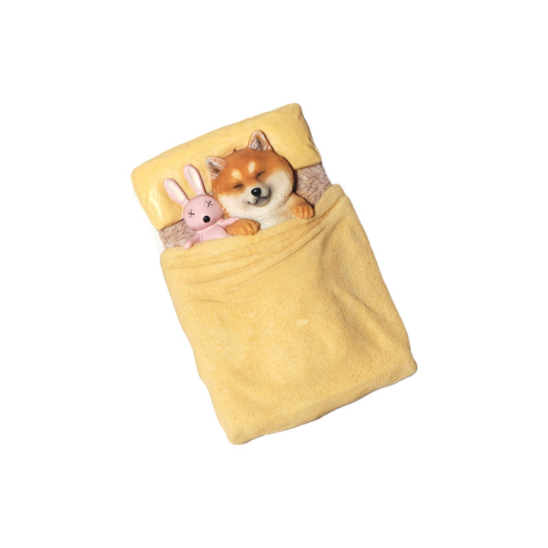 JXK small单身狗2.0可爱睡觉柴犬周边模型手办冰箱贴摆件潮流玩具