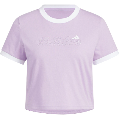 Adidas/阿迪达斯正品S GFX TEE女士微短款时尚休闲短袖KC5436