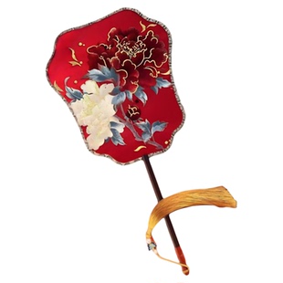 古风团扇舞蹈专用道具大唐夜宴夏辉古典舞跳舞表演出刺绣舞蹈道具