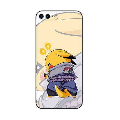 luckrider适用于苹果7plus手机壳a1661软硅胶iphone7p大屏送全屏钢化膜。iphone 8plus防摔保护套a1864卡通可