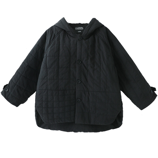 oddtails男童初冬连帽棉衣2025年新款中大童轻薄保暖宽松休闲外套