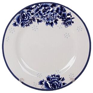 景德镇高档骨质瓷陶瓷8英寸青花瓷菜盘汤盘深盘盘子碟子窝盘饭盘