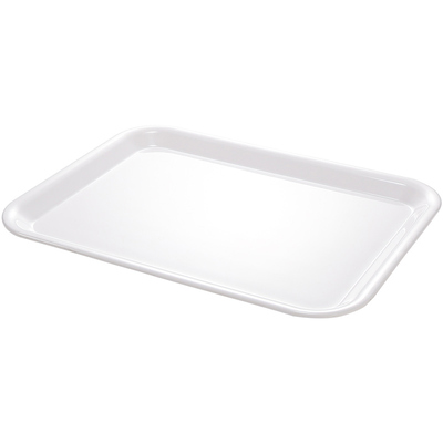 密胺托盘长方形白色蛋糕面包展示