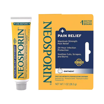 【自营】美国Neosporin急救抗生素软膏成人强力止痛膏防感染28.3g