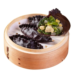 野人日记魔芋黑米豆腐小白菜大蒸饺早中晚餐代餐轻食速食冷冻饺子
