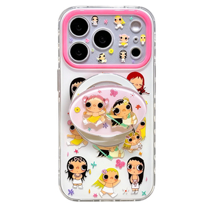 kaia野猪啾一同款软萌小玉yuy适用苹果17promax手机壳iphone16pro新款17女14pro磁吸支架15pro全包防摔手机套