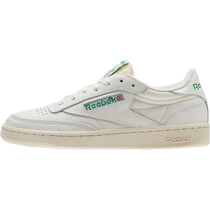 经典小白鞋REEBOK CLUB C低帮女鞋 米白绿牛皮复古休闲板鞋GX3686