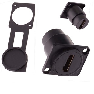 D型HDMI双通模块86面板机柜架组装母对母DP高清视频直通对接插座