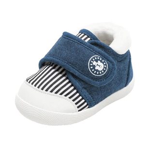 炜俊亿足学步鞋男宝宝鞋子冬季款婴儿鞋子软底加绒宝宝棉鞋男童鞋