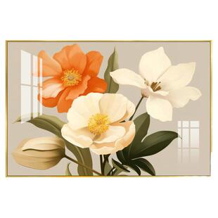 田园奶油风高档餐厅装饰画现代简约饭厅厨房背景墙挂画轻奢晶瓷画