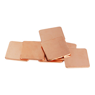 100片装CPU笔记本散热铜片 手机纯紫铜片显卡导热用红铜片diy改装