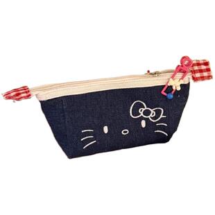 可爱hallo小猫高颜值笔袋学生收纳袋小众大容量文具袋便携化妆包