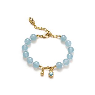 Amber Lollipop海蓝宝手链女天然宝石白玉髓手串2026新款 葫系列