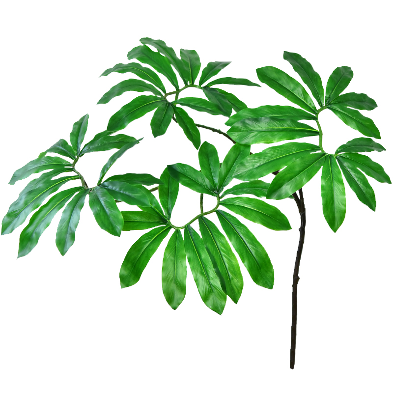 仿真羽毛蔓绿绒北欧植物绿植室内落地装饰假花摆件客厅绿叶树叶子
