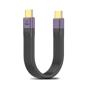USB4数据线100W双Type-c雷雳4雷电3全功能C2C短线手机电脑接m.2移动硬盘盒40Gbps固态硬盘充电宝电源PD快充