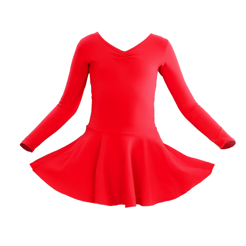 兒童舞蹈服女童分體練功服秋冬季長(zhǎng)袖芭蕾舞裙女孩中國(guó)舞服跳舞衣