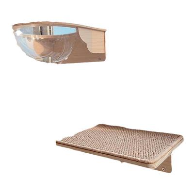 窗户吸盘猫吊床太空舱实木猫爬架玻璃窗飘窗免打孔墙壁式猫跳台