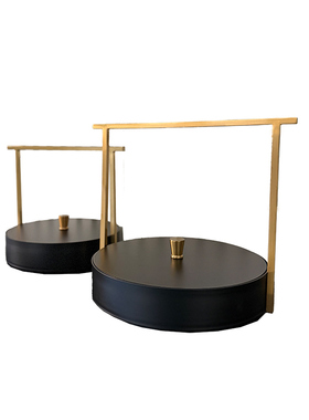 中式黑色铁艺提篮样板间装饰摆件