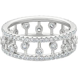 [新年礼物]De Beers 戴比尔斯 Dewdrop 露珠18K白金戒指