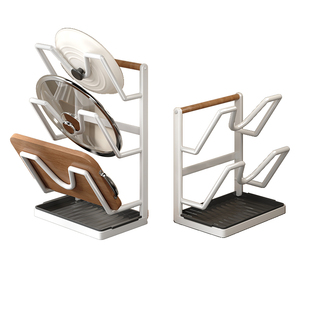 佳帮手厨房锅盖架台面壁挂置物架大锅盖放置器沥水锅铲架收纳架子