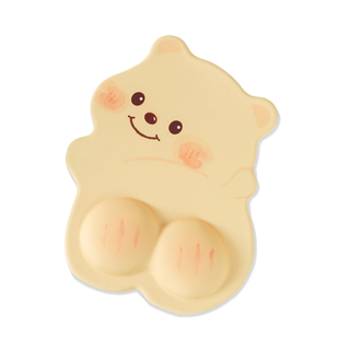 黄油小熊鼠标垫护腕女生高颜值办公室电脑桌垫键盘手托可爱滑鼠垫