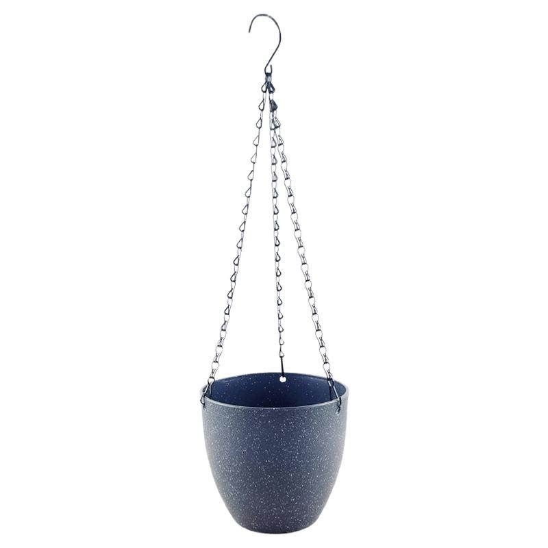 仿大理石吊盆花盆链子挂钩盆壁挂绿植多肉吊兰悬挂式树脂花盆简约