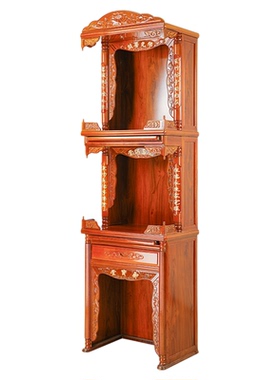 佛龛立柜新中式财神爷柜子观音菩萨关公供台家用烧香拜佛贡柜神台