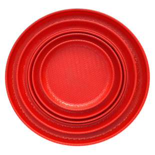 塑料筛子圆簸箕家用大号仿竹编无孔竹筛子晾晒干货茶叶圆竹匾包邮