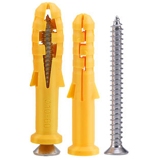 小黄鱼膨胀螺丝胶塞不锈钢自攻螺丝套装塑料膨胀管大全M6M8/10mm