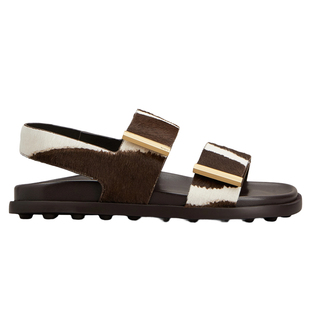 TOD'S官方女士带毛皮革凉鞋休闲女鞋