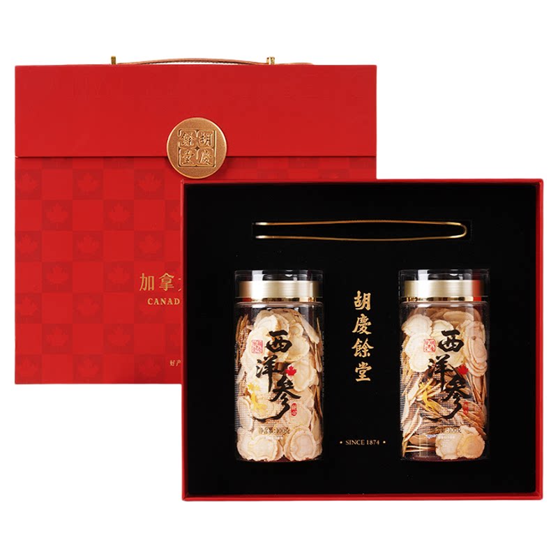 【超大片进口】胡庆余堂官方滋补旗舰店加拿大进口原料西洋参礼盒