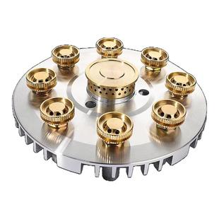 双层加厚家用液化气灶配件大全九腔猛火炉头火盖直喷燃气灶配件