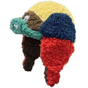 可爱卡通拼色羊羔绒加厚保暖雷锋帽子女冬季新款防寒护耳飞行员帽
