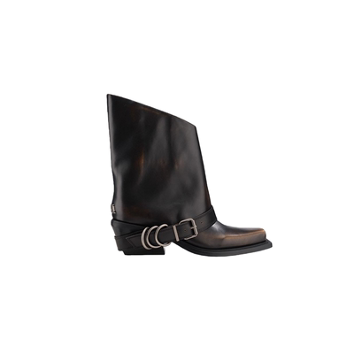 短筒靴新款裤管靴女厚底西部靴