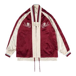 xVESSEL【方逸伦同款】复古道袍外套男双面穿刺绣缎面新款