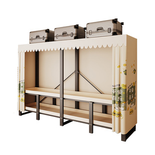 免安装衣柜家用卧室简易布衣柜出租房用结实耐用钢架一体折叠衣橱