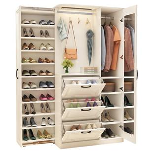 翻斗鞋柜门厅柜进门衣帽架柜装饰柜简约现代抽拉式隔断玄关柜屏风