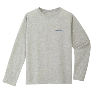 日本美山 montbell 2026春儿童徽标logo防紫外线速干长袖运动T恤